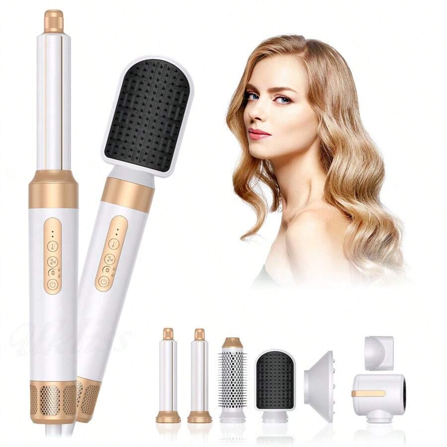 UKLISS 7-in-1 Brushless High Speed Motor Multi-functional Hot Air Comb Hair Dryer Straight & Curly Hair Styler