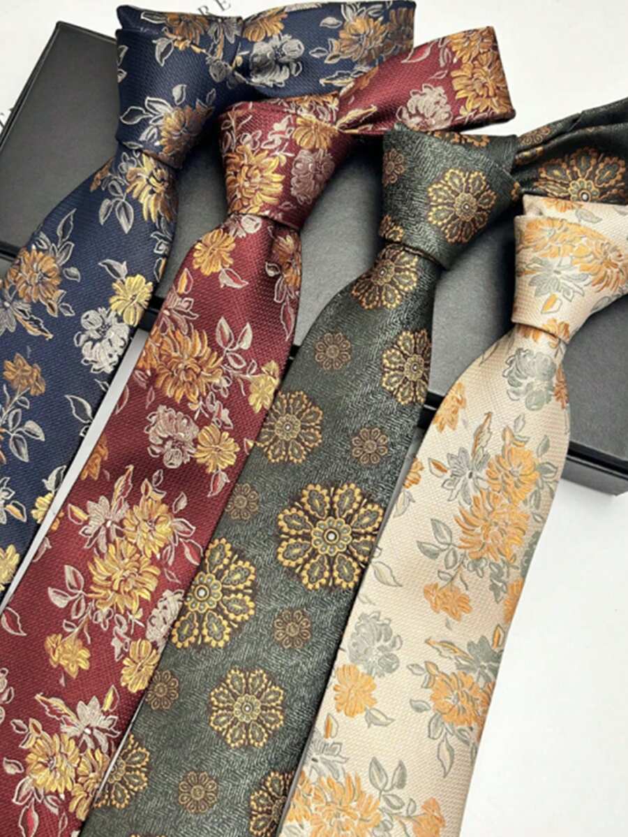 1 pièce Cravate tissée jacquard, convient pour le mariage, les affaires, les tenues décontractées et le streetwear