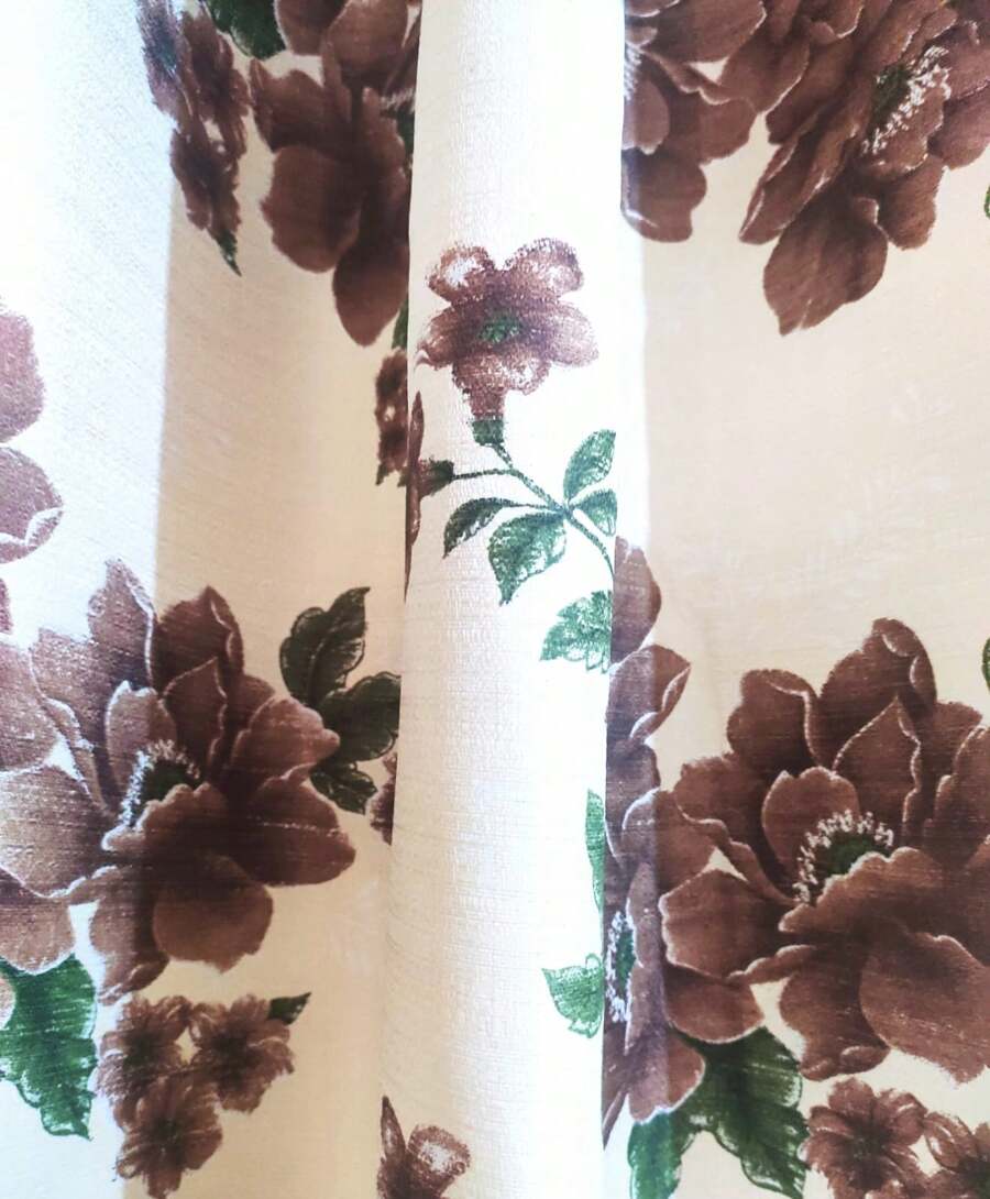 CORTINA QUARTO SALA ESTAMPAS FLORIDAS 2,60 x 2,80m