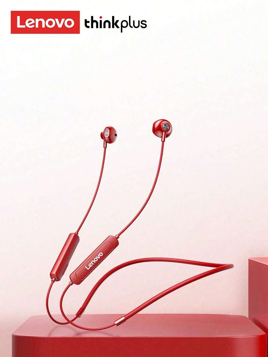Lenovo SH1 Neckband Bluetooth Earphones, Sports Running Sweat-Resistant Music Playback, Super Long Battery Life, HIFI Sound Quality, Low Latency, High-Definition Calls With Microphone, Passive Noise Cancellation, Wireless Earbuds