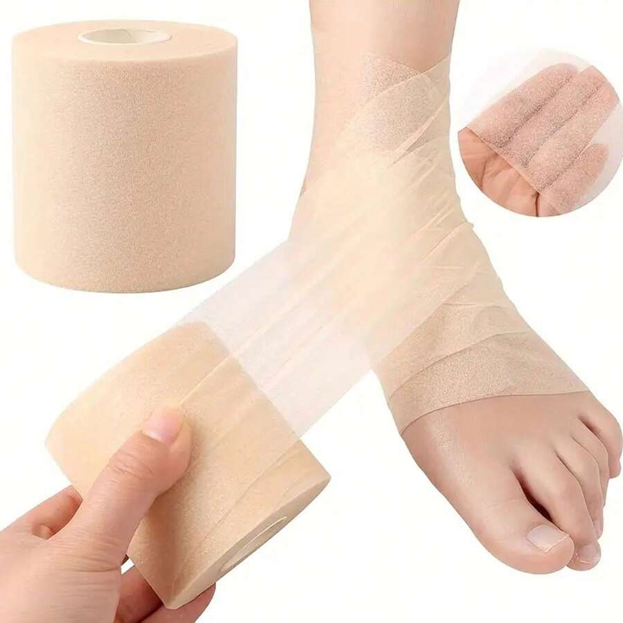 Bandagem de Espuma Esportiva, Fita Adesiva de Membrana Protetora de Choque, Máscara de Espuma para Cotovelo e Joelho para Pré-Envolvimento Esportivo, Bandagem Elástica Autoadesiva para Uso Esportivo, Acessórios de Academia, Bandagens Esportivas, Fita Esportiva