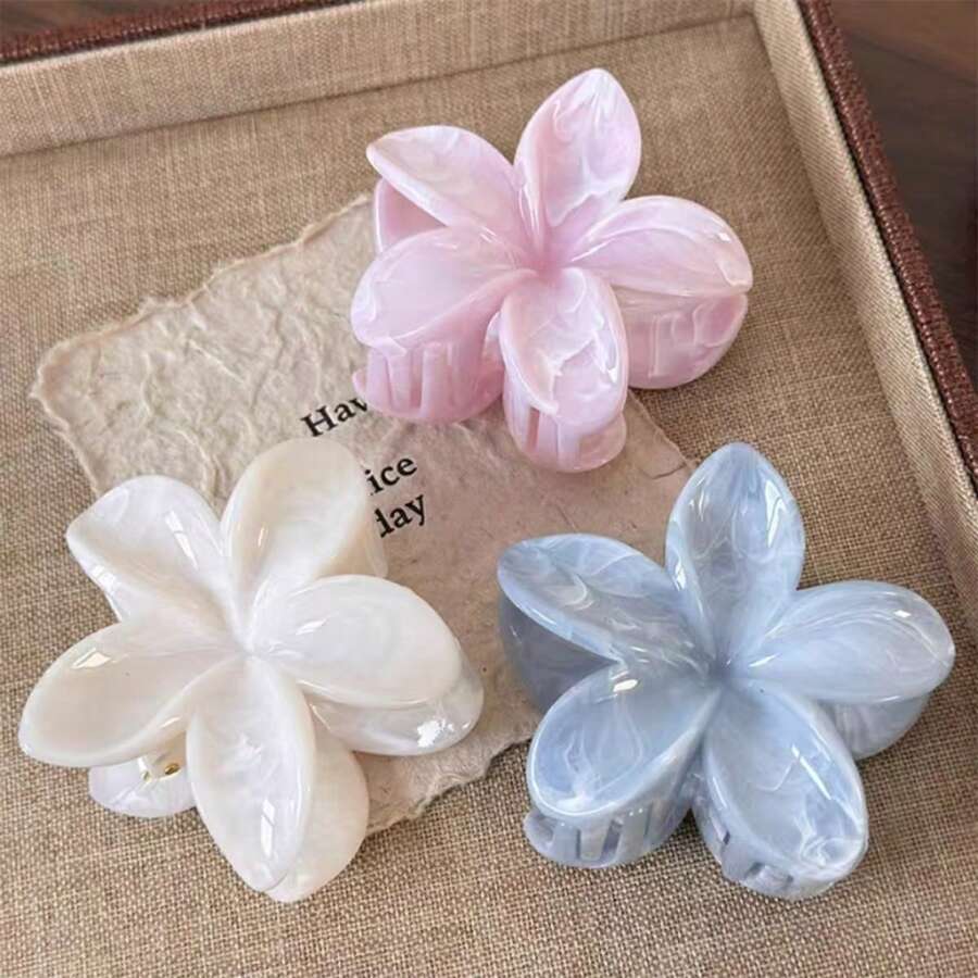 1/2pcs Tie Dye Hydrangea Claw Clip Fashion Hair Accessory For Women Accessories