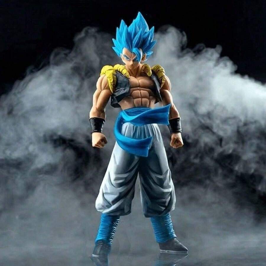 Figura de acción de PVC del modelo de anime Super Saiyan Blue Gogeta como decoración de escritorio, regalo de cumpleaños o Navidad, figura de anime