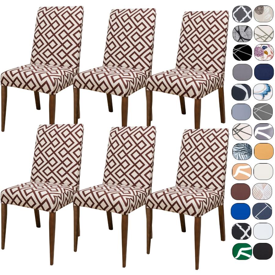 Kit 6 Capas Cadeiras Jantar Tecido Importado Mais Resistente