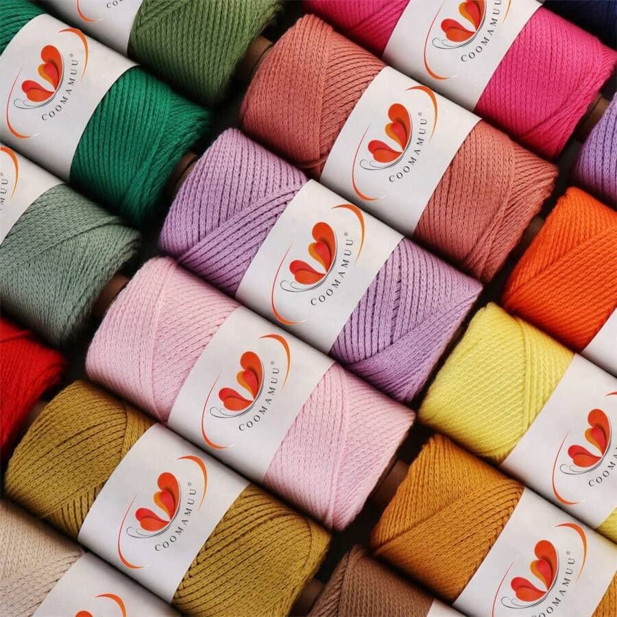 2mm Hollow Yarn, Japanese Style Linen Round Rope For Crocheting & Weaving, Bag Making