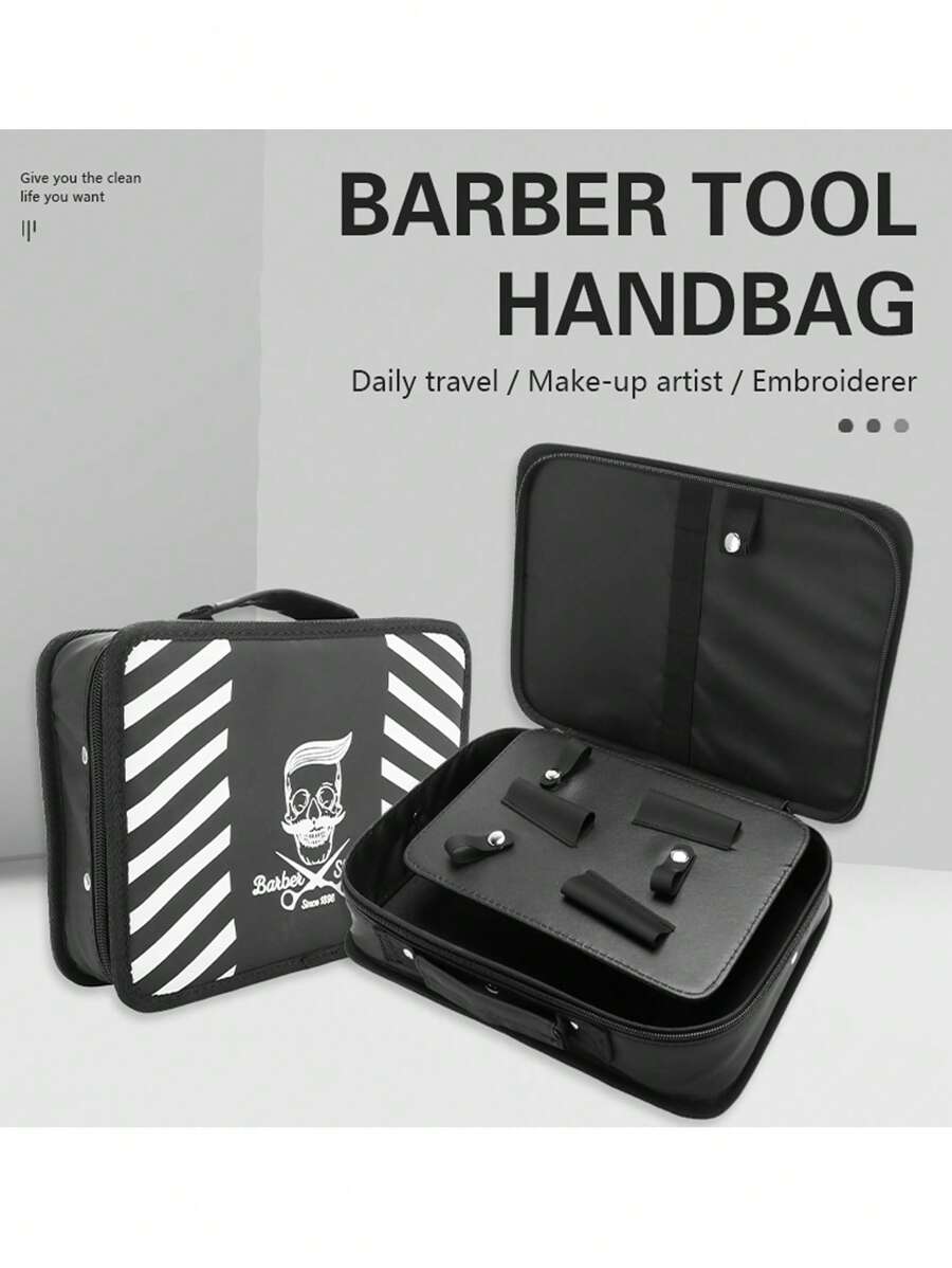 Barber Hairstylist Tool Kit, Multi-Function Storage Box, Scissors Comb Hair Styling Tools Organizer