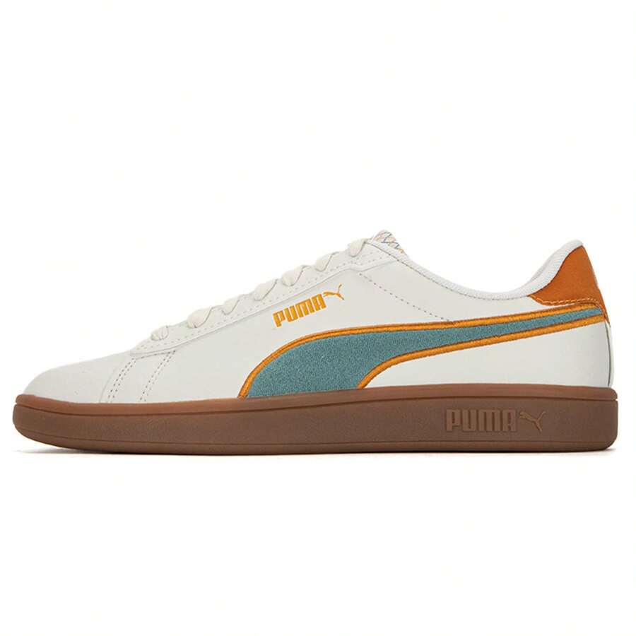 Puma Adult Smash 3.0 Low Top Leather Casual Sneakers, Suitable For Narrow Feet, Order 0.5 Size Down