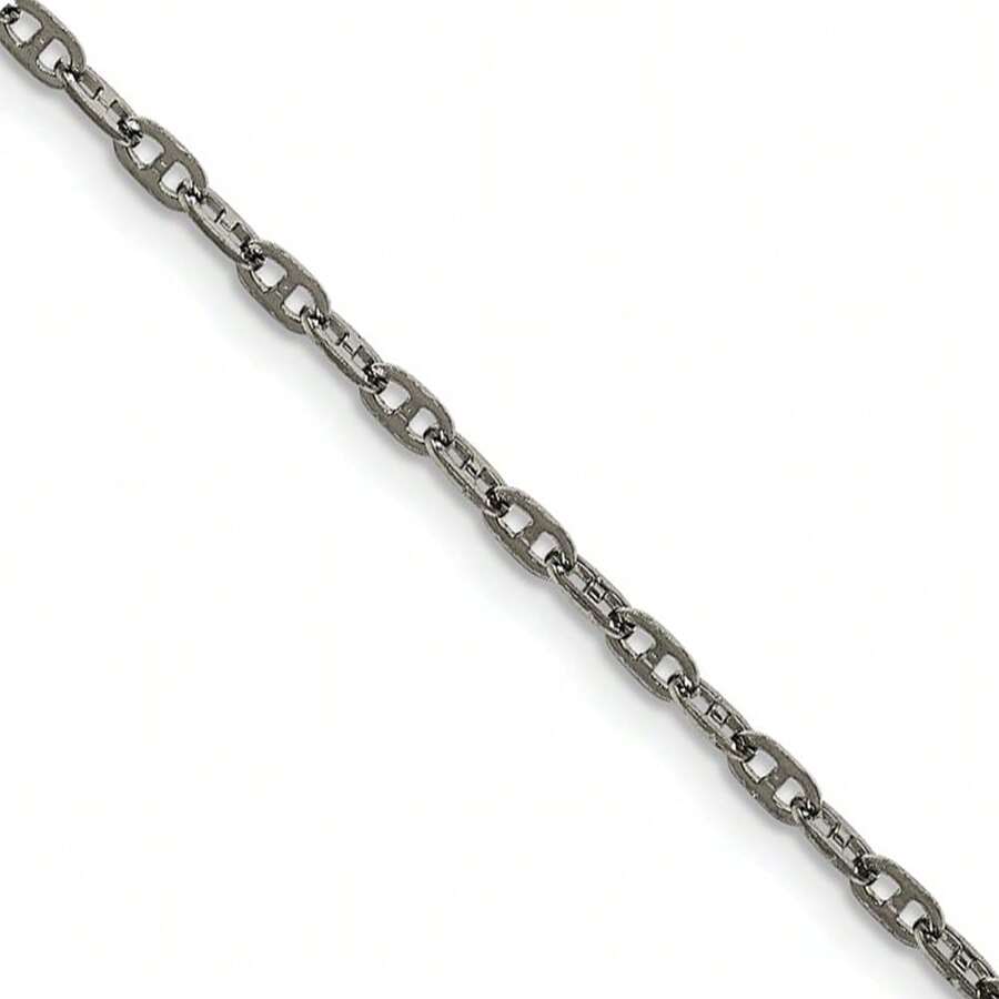 The Black Bow 2.75mm Stainless Steel Boat Chain Necklace
