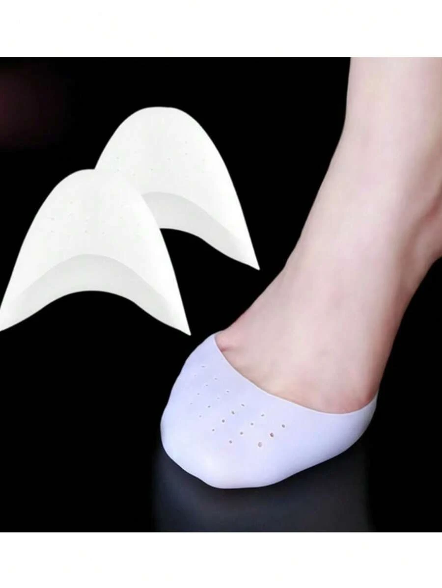 2pcs Silicone Half Toe Pads For Women, Forefoot Cushions For High Heels, Dance Shoes, Shock Absorbing, Anti-Slip Foot Protector