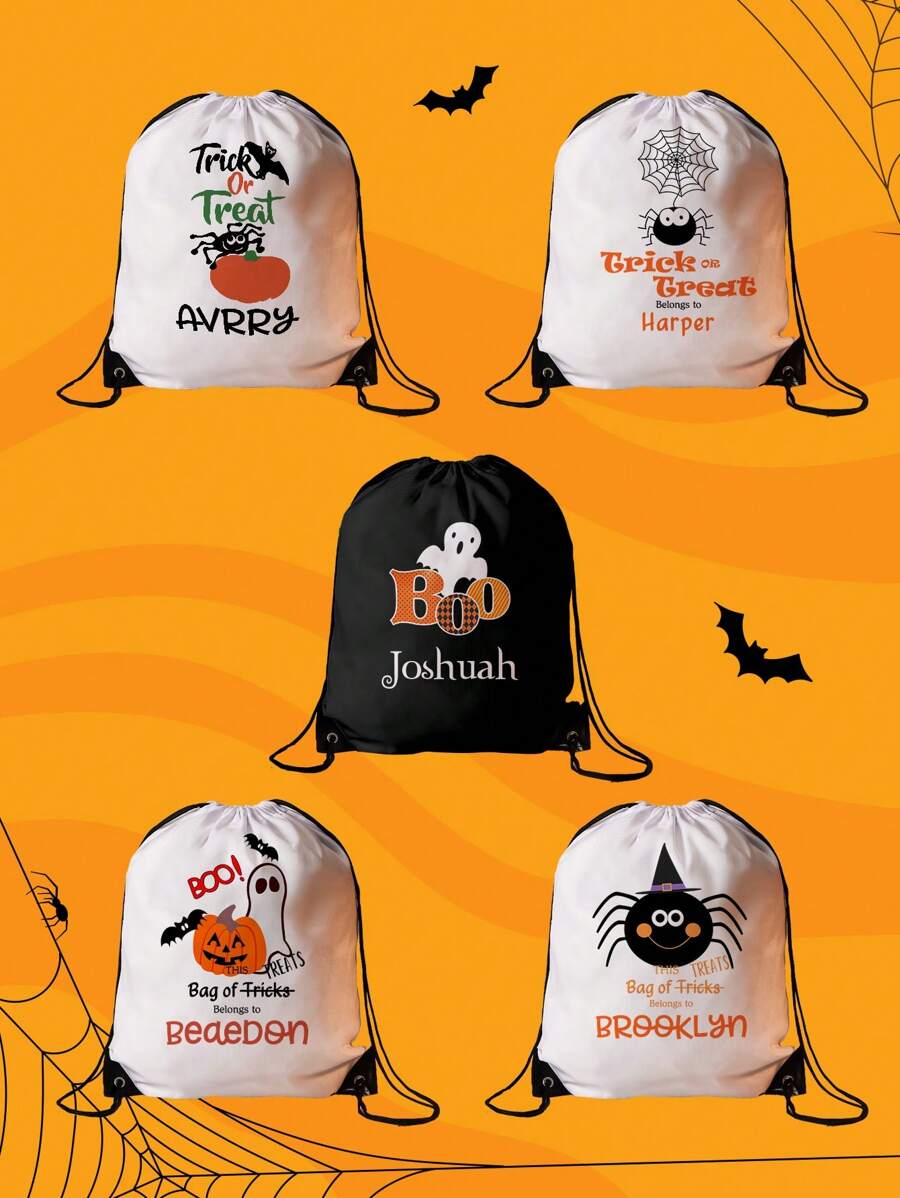1 pieza Bolsa personalizada de Halloween y bolsas personalizadas para trick or treat, perfectas para llevar todos tus dulces de Halloween! Bolsa de transporte con diseño de fantasmas con nombre personalizado, bolsa de dulces de Halloween personalizada. Regalo de aniversario, regalo de San Valentín, regalo de cumpleaños, regalo para la mejor amiga, regalo para mamá, regalo para novia, regalo para ella, regalo para esposa, regalo de Navidad, regalos del Día de Halloween, regalos de Acción de Gracias, Feliz Día de Halloween