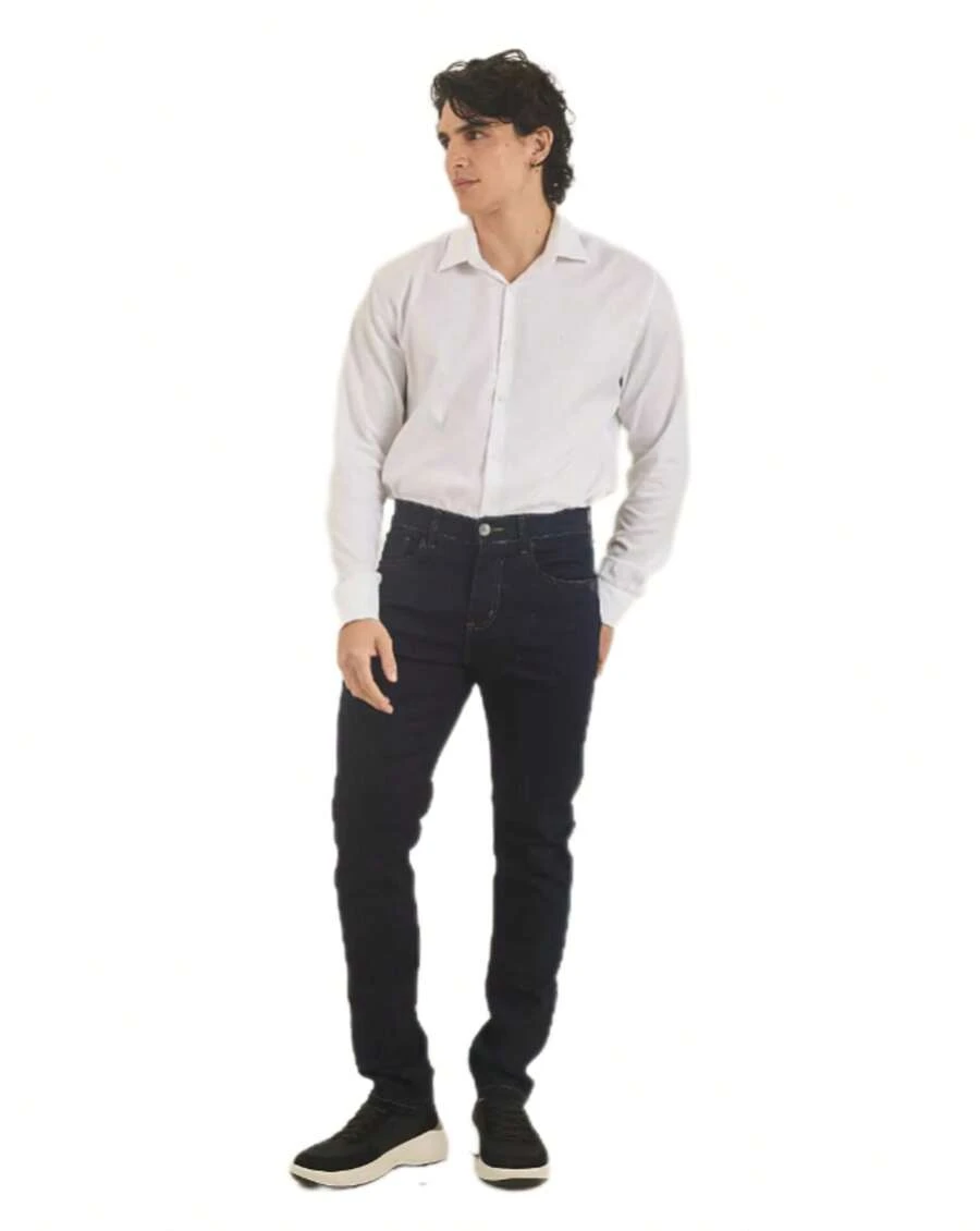 Calca Jeans Masculina Tradicional Com Lycra Para Trabalho