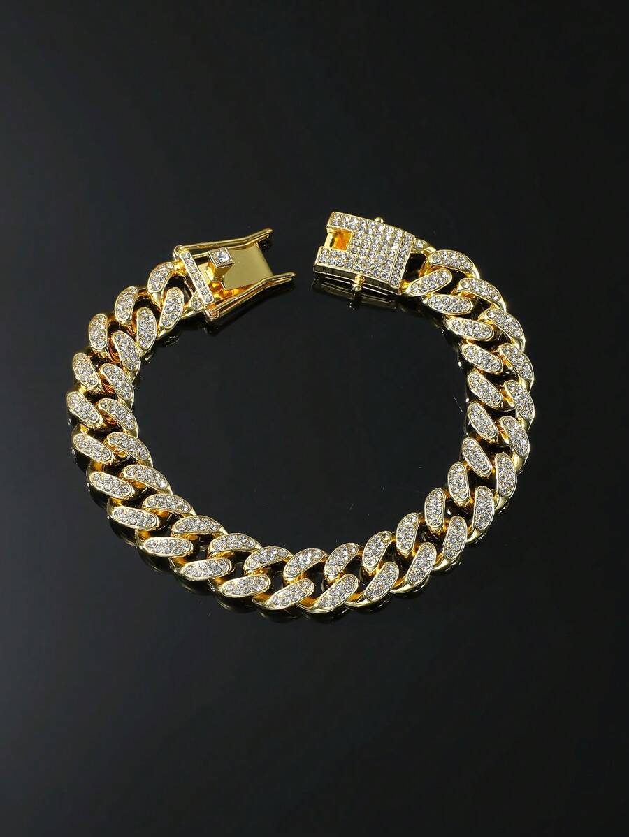 1 Stück Fußkette mit Strass im Hip-Hop-Stil für Frauen