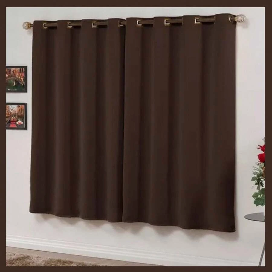 Cortina oxford liso quarto sala 2,40 x1,35m