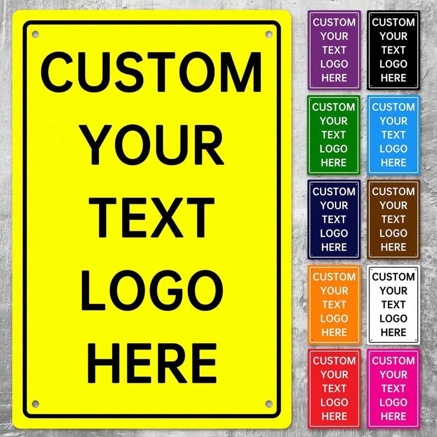 Customize Vertical Version Metal Sign, Any Color, Any Image, Any Text,Personalized Outdoor Sign Custom Sign With Text Logo Multiple Colors Aluminum Signs Your Own Sign,Home Decoration, Signs, Christmas And S,Custom Sign,Custom Metal Sign,Custom Toy