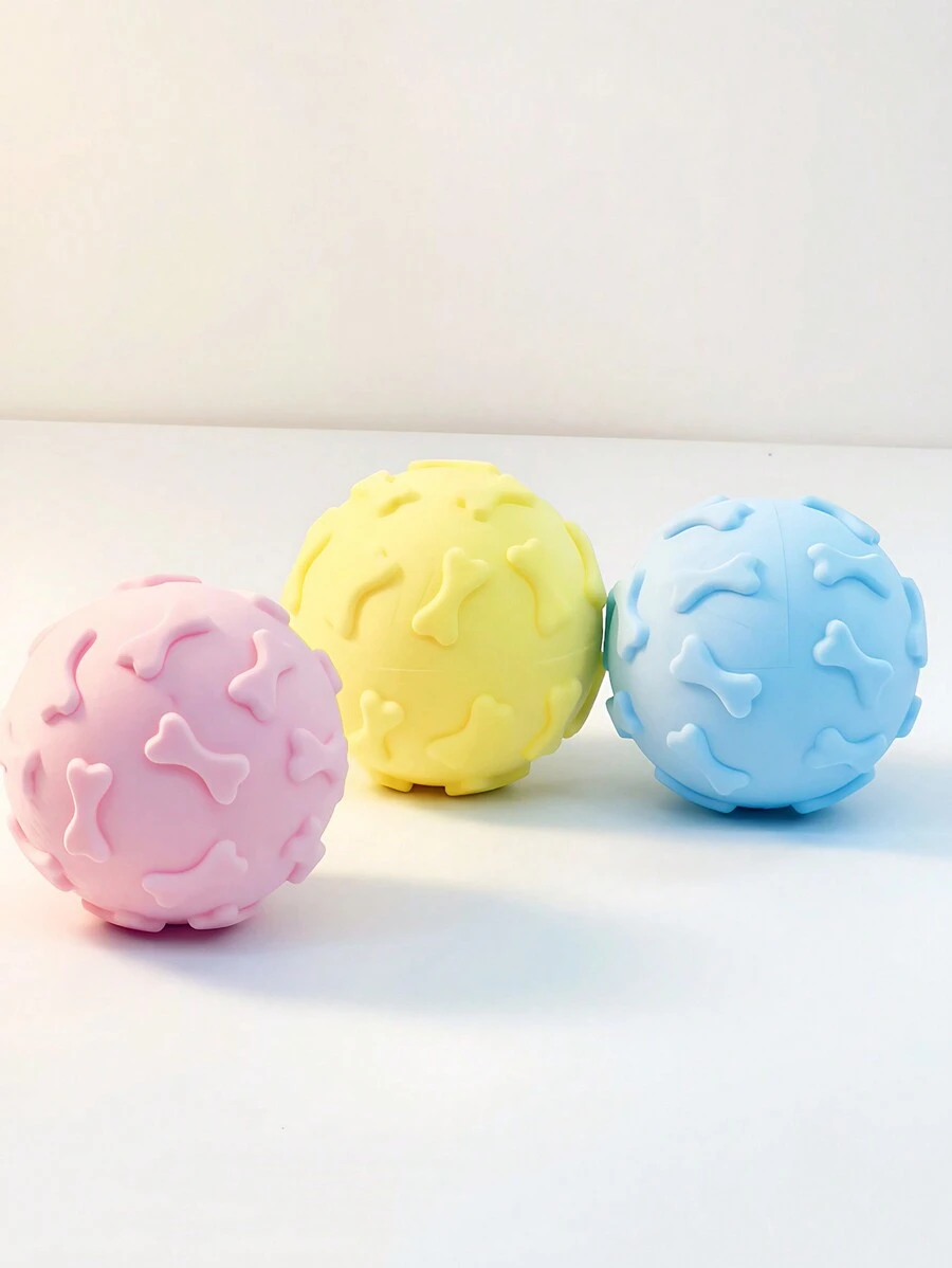 1 TPR Pet Bite Toy, Dog Toy, Cat Toy, Ball Rubber Toy, Interactive, Throwing Ball