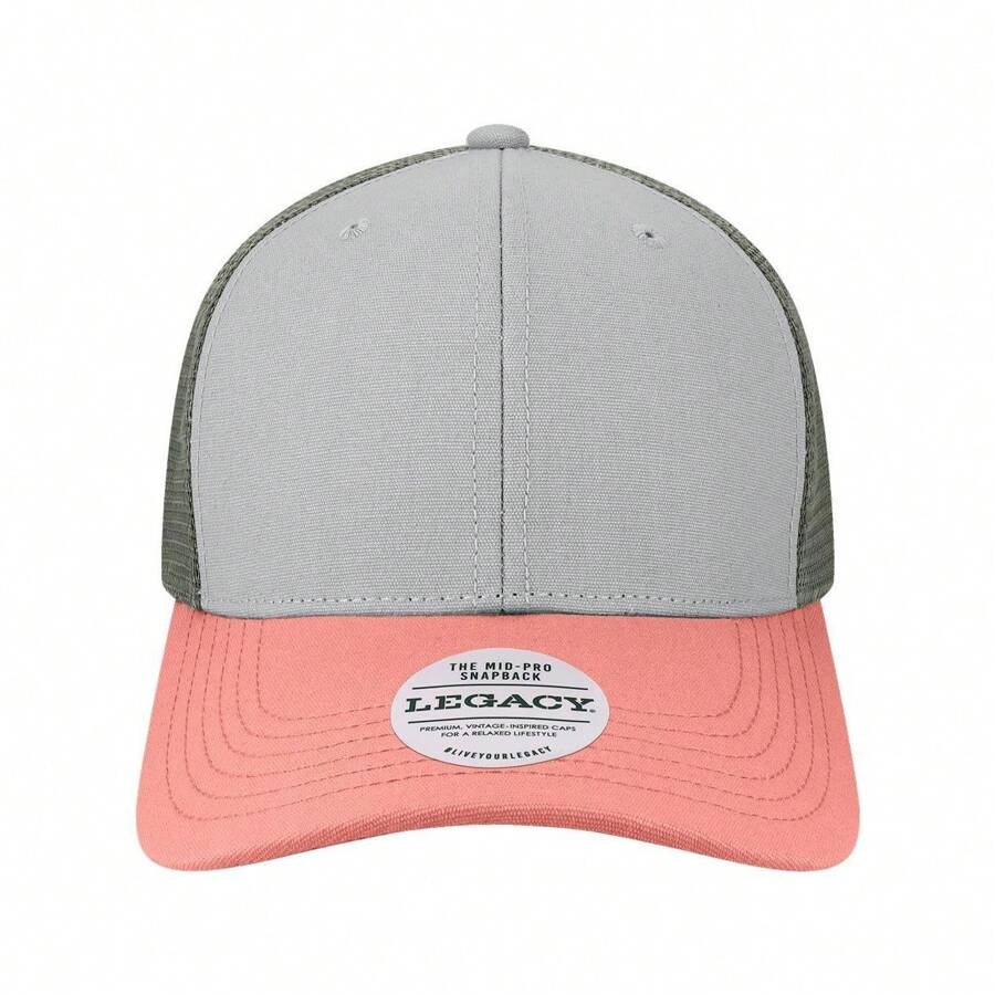 LEGACY LEGACY Mid-Pro Snapback Trucker Cap - 65% Cotton/35% Polyester - (SA11222)
