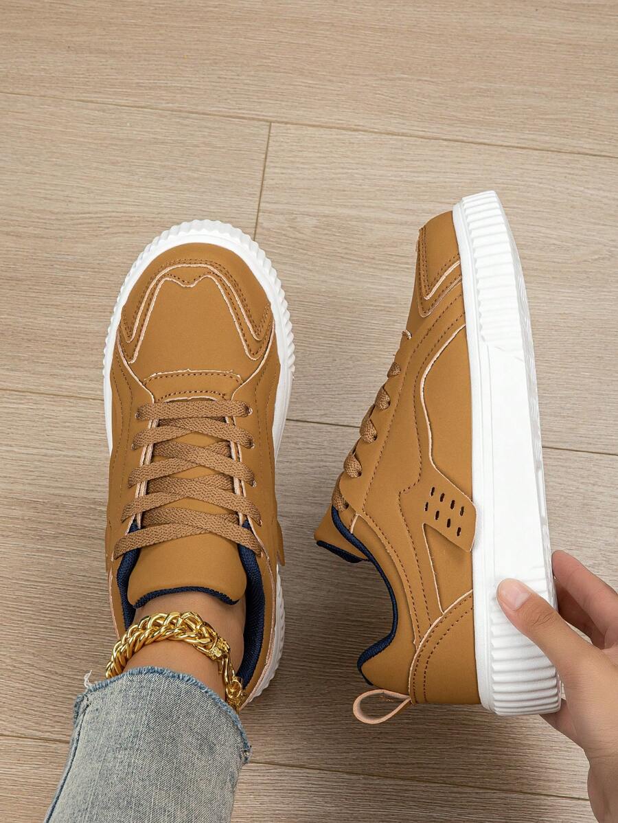 Damenschuhe, Modische Sneaker, Leichte Slip-On Skater Schuhe