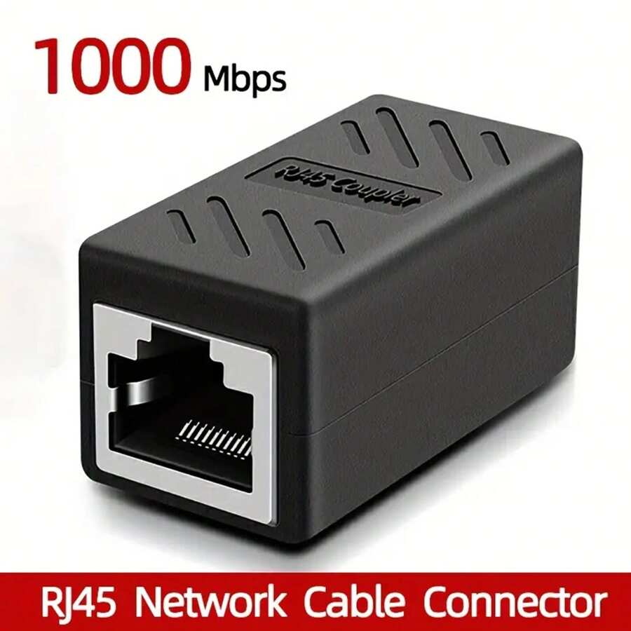 RJ45 Coupler, Ethernet Cable Extender Adapter, Compatible With Cat7/Cat6/Cat5e/Cat5 Ethernet Cables, For PC, Router, Modem