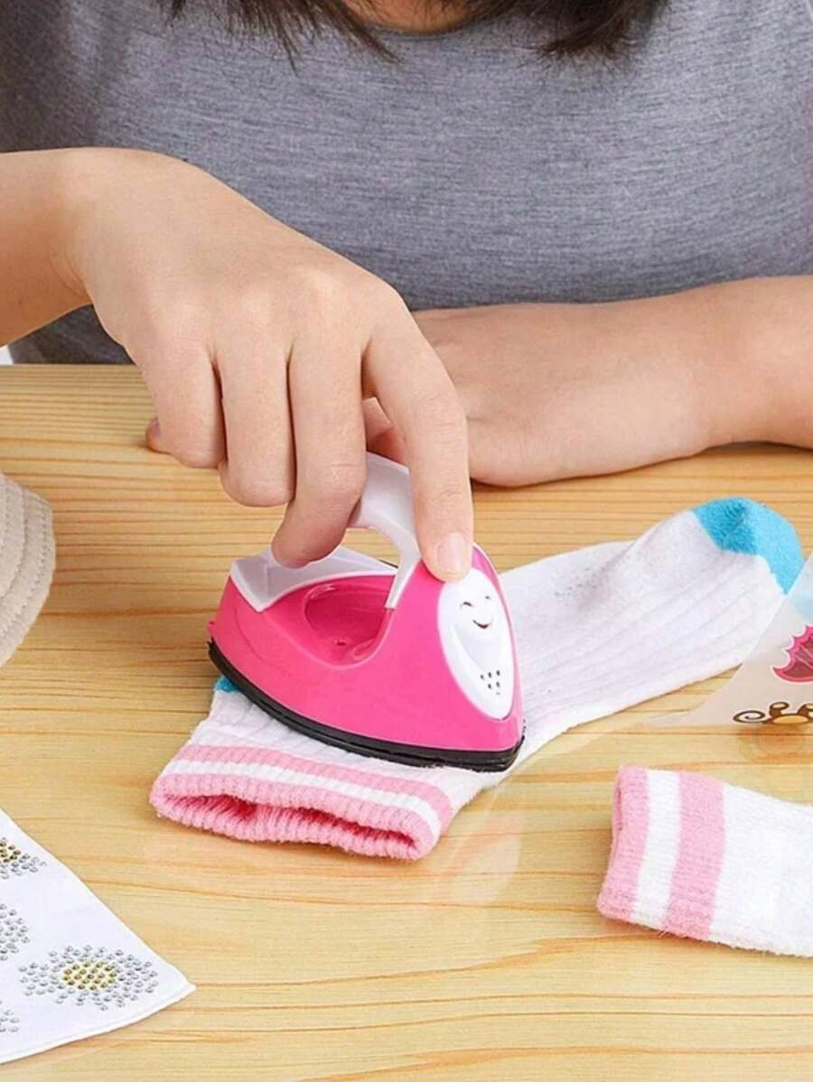 Mini Plancha para ropa de Mano, Prendas de Vestir, Plancha electrónica portátil Antiadherente para Manualidades y Manualidades con Enchufe