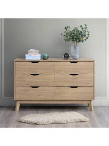 6-drawer main dressing table-Oak color