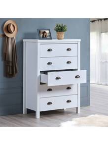 5 drawer cabinet wit-white color