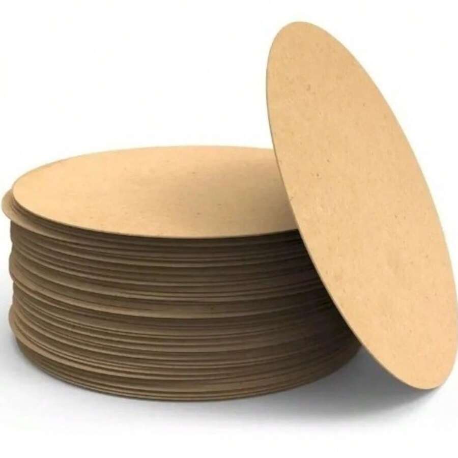 Kit Sousplat 35x35 Cru Circulo Base MDF 2.5mm - Decoração de Mesa, Artesanato, Supla, Suplat, Disco Redondo, Porta Prato, Jogo Americano, MDF Crú Corte a Laser, Base Perfeita para Proteção e Estilo