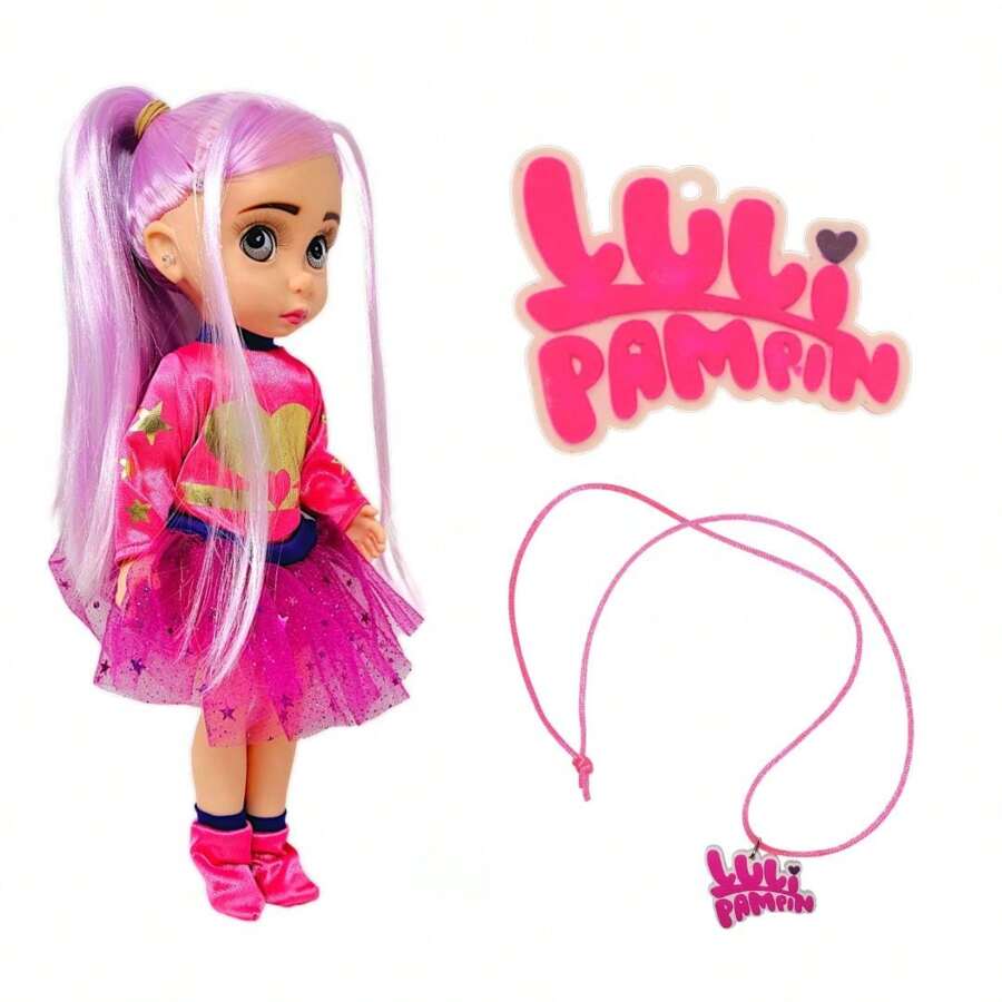 MUÑECA LU+LI PAMPIN + COLLAR DEN REGALO CON SONIDO