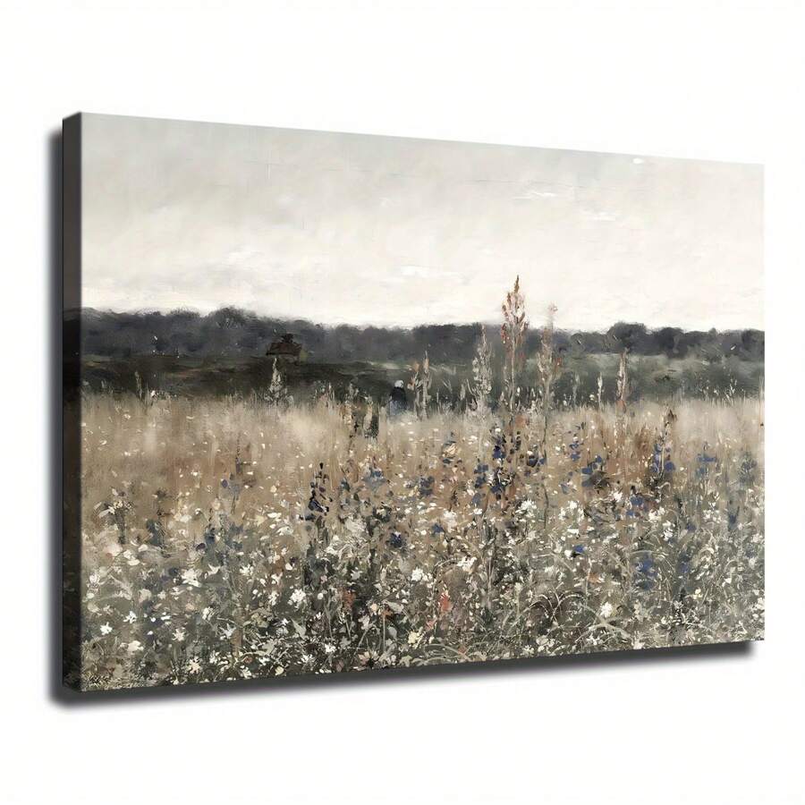 1pc Framed Canvas Wall Art Vintage Decor, Classical Oil Painting Canvas, Prints Vintage Wall Art For Home Room Bathroom Decor, For Room Aesthetic