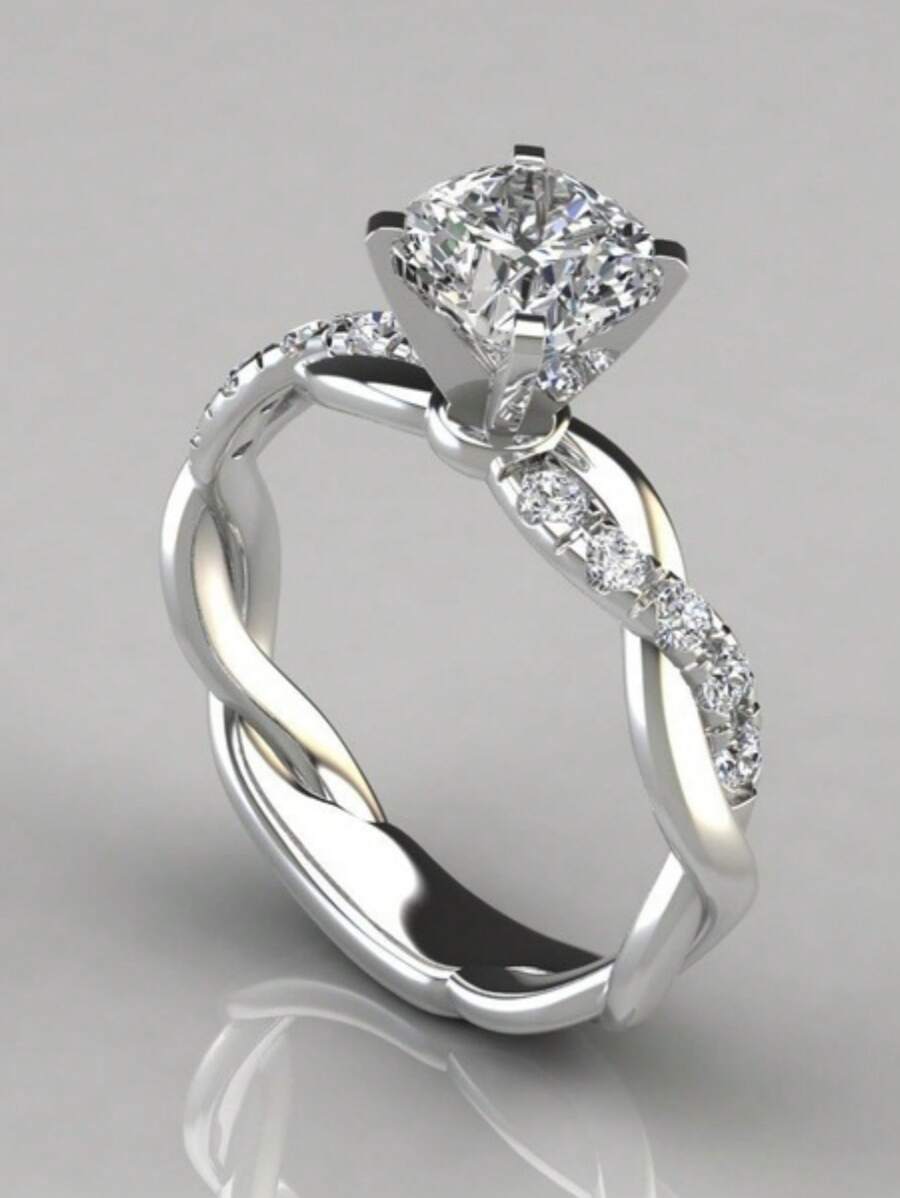 1 pièce Bague de mariage/fiançailles de style bohème luxueuse, créative et brillante avec design unique, convient pour un port quotidien pour femmes