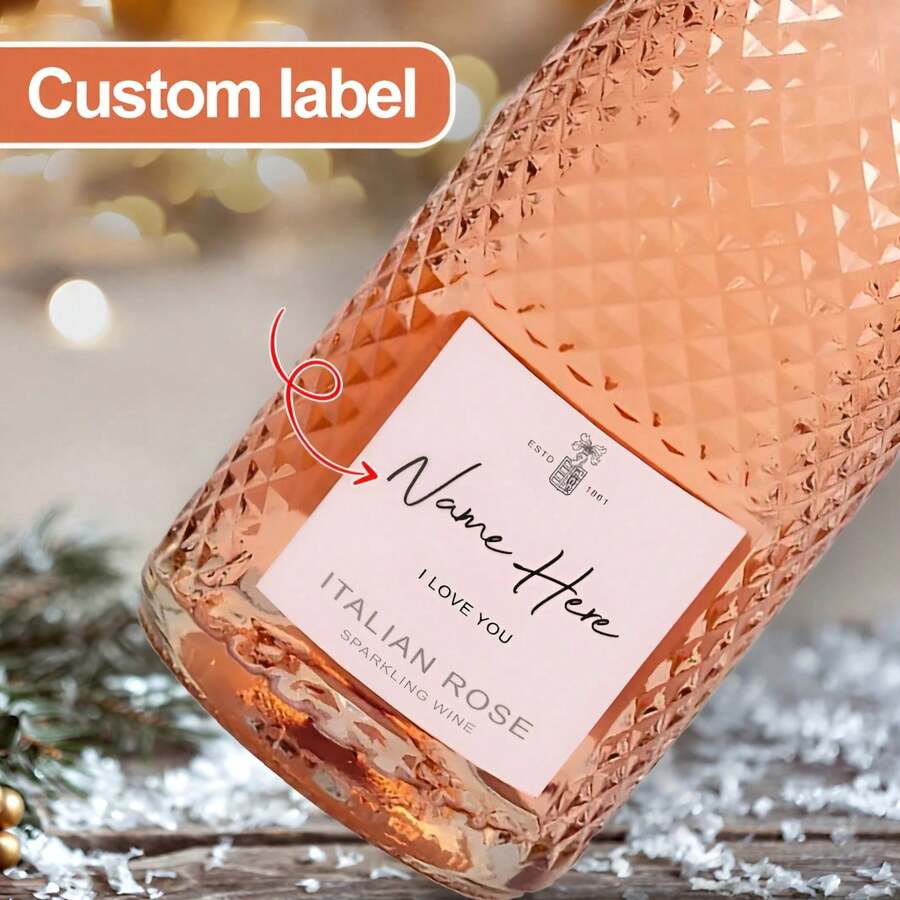 Étiquettes de vin personnalisables pour les moments spéciaux - Créez vos propres étiquettes de bouteille de vin pour les anniversaires, les célébrations et les fêtes - Parfait pour le vin pétillant italien rosé