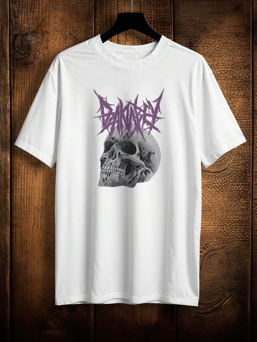Camiseta Camisa Caveira Gótica Rock Punk Old Skool Ref 2096 VEST NERD