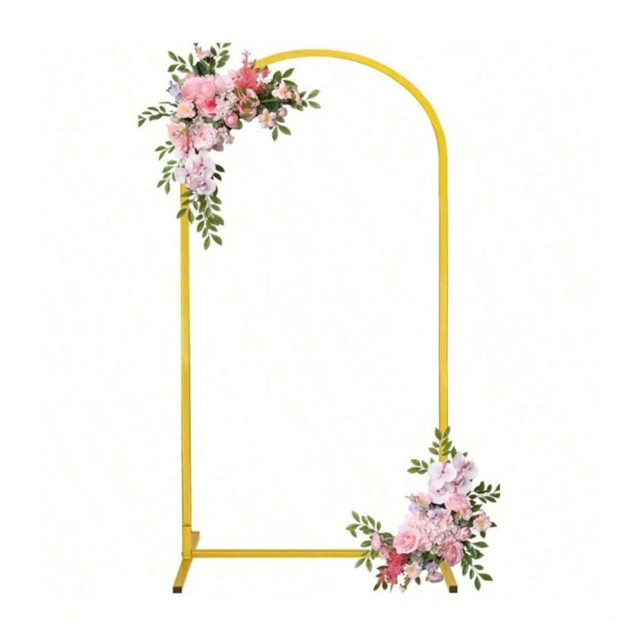 Boog Achtergrond Stand Ballon Boog Stand Stabiel Metaal Goud Bruiloft Boog Frame Voor Ceremonie Verjaardagsfeest Bruidsdouche Banket Decoratie Valentijnsdag, Kerstmis