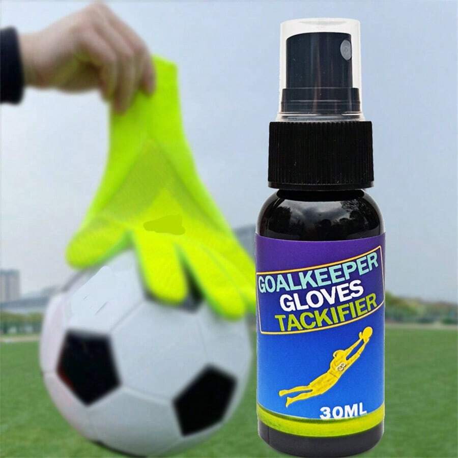 1 pièce Gants de gardien de but de football avec spray nettoyant anti-dérapant en latex