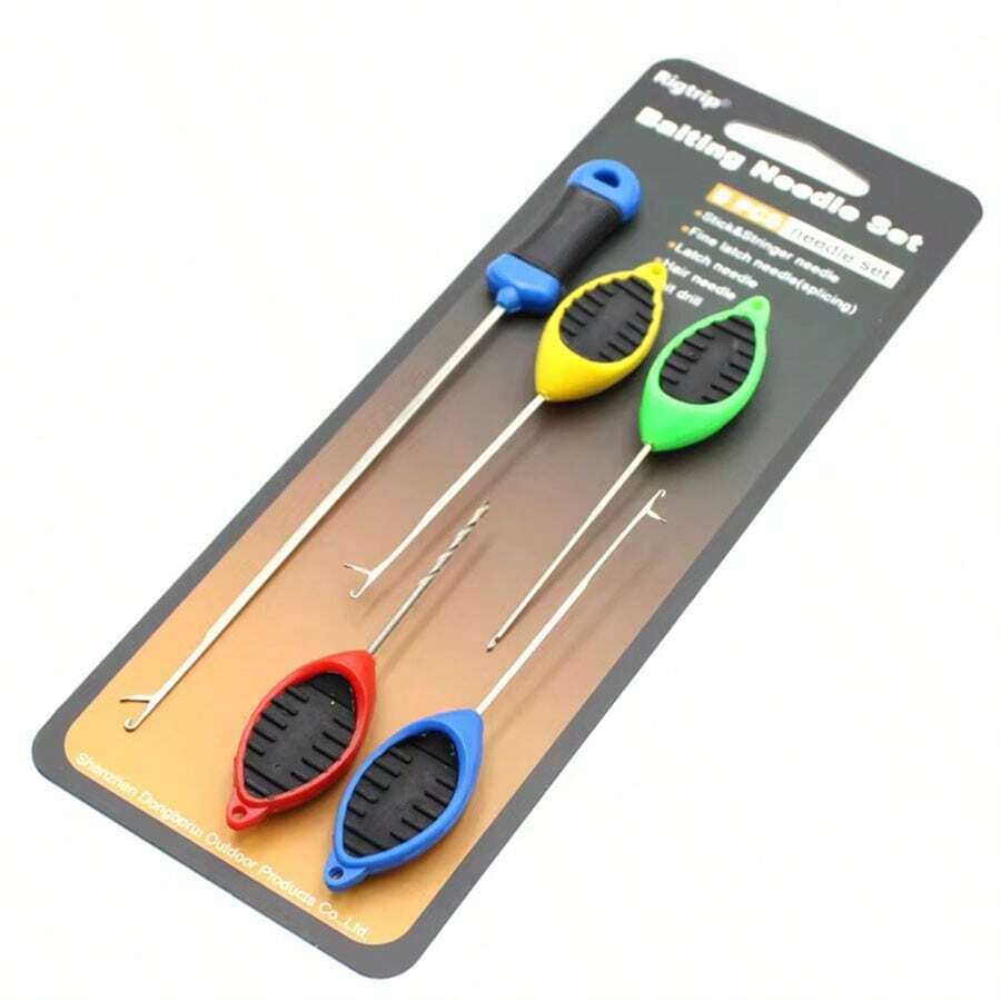 5x Carp Fishing Tool Baiting Needle Stainless Steel Bait Drill Pop Up Boilie Rigs Splicing Needle Carp Hook Link Making Tools