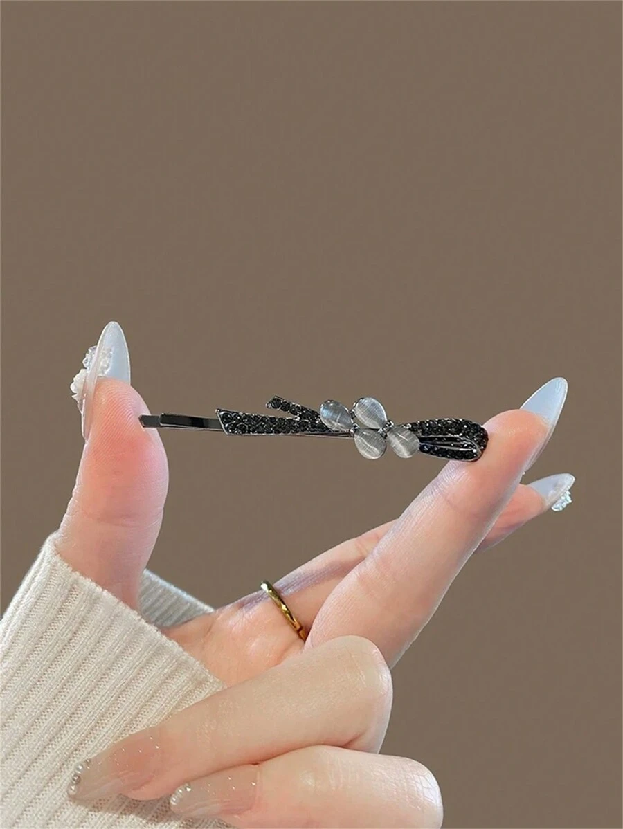 1 peça elegante presilha de cabelo de liga de zinco deusa, design minimalista da moda, franjas e presilhas de cabelo laterais, presilhas de cabelo, presilhas de cabelo