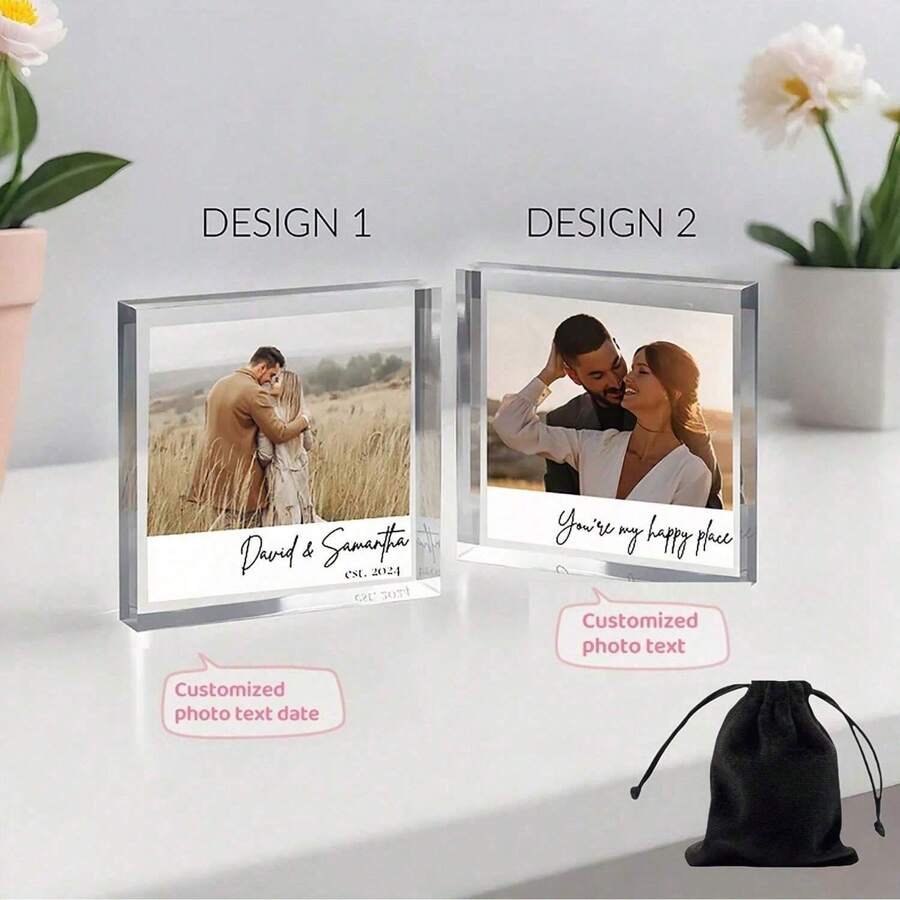Personalized Acrylic Photo Block, Custom Photo Acrylic Plaque, Wedding Gift, Family Gift, Photo Print Acrylic Gifts, Anniversary Gift 10cm*10cm*1cm