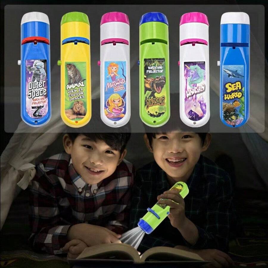 Multi-Functional Children's Projector Bedtime Story Machine With Story Telling, Illumination Pattern Projection And Flashlight Functions