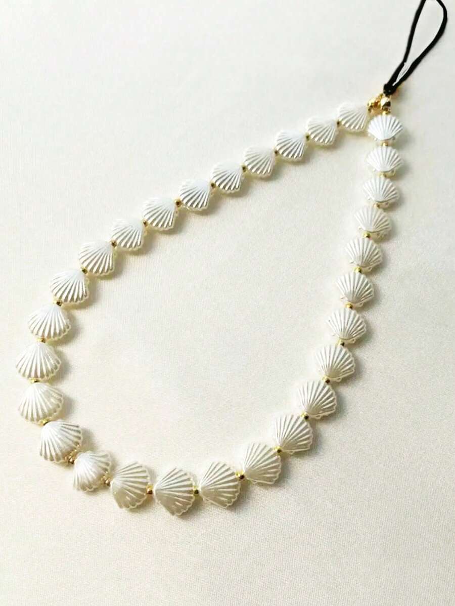 1pc Shell Accent Phone Lanyard, Suitable For Phone Decoration Gifts For Mother, Family, Friends, Birthday, Holiday Phone Charm, Phone Chain