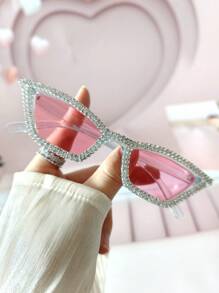 Transparent Blue Frame/pink Lens