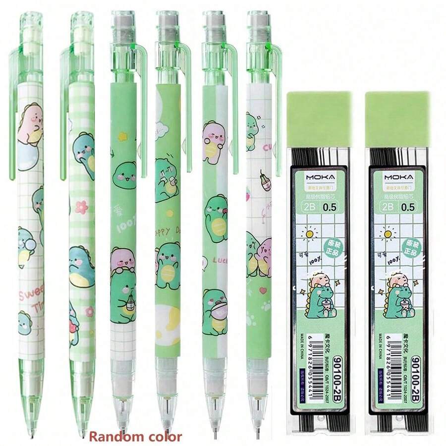 (1pc Mechanical Pencil +100pcs Lead Refills) Cute Automatic Pencil With Continuous Lead Highly Attractive For Drawing And Writing