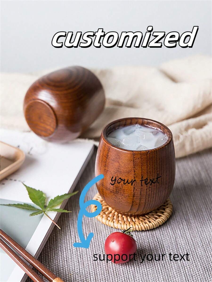 1 szt. personalizowany drewniany kubek, kubek, drewniany kubek do kawy, drewniany kubek, wielokrotnego użytku, wielofunkcyjny, ozdobny, stylowy, wykwintny, wysokiej jakości, niestandardowy, spersonalizowany, wyjątkowy, idealny prezent dla niego, idealny prezent dla niej, jej, chłopaka, dziewczyny, taty, mamy, rodziny, przyjaciół, syna, córki, uczniów szkół, pracowników, dzieci, biura, herbaciarni, szkoły, domu