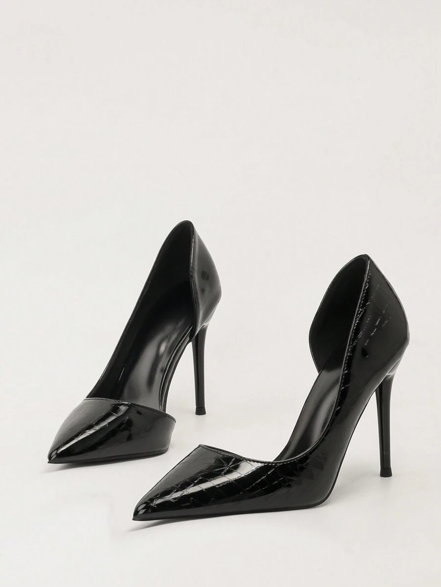 Sexy Nightclub Slim Stilettos Super High Heel Peep Toe Hollow-Out High Heels