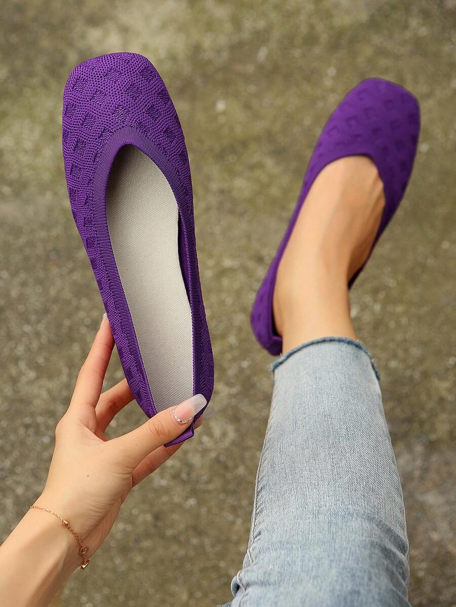 Nuevos zapatos planos tipo mocasín casuales de mujer color sólido para exteriores