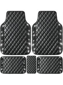 Black Leather Rhinestones