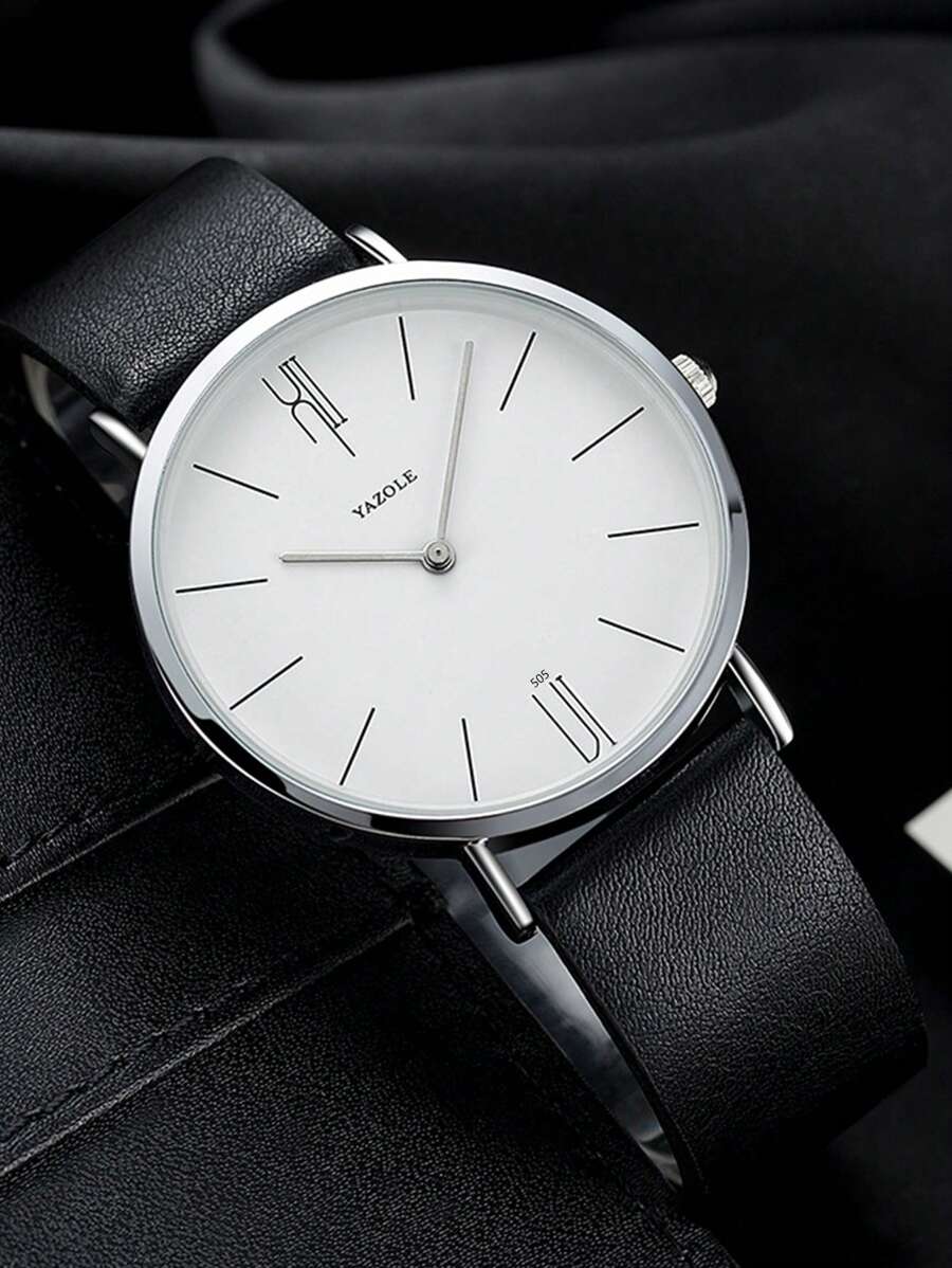 1 pieza Reloj deportivo analógico de cuarzo para hombre con correa, adecuado para uso al aire libre y decoración de negocios