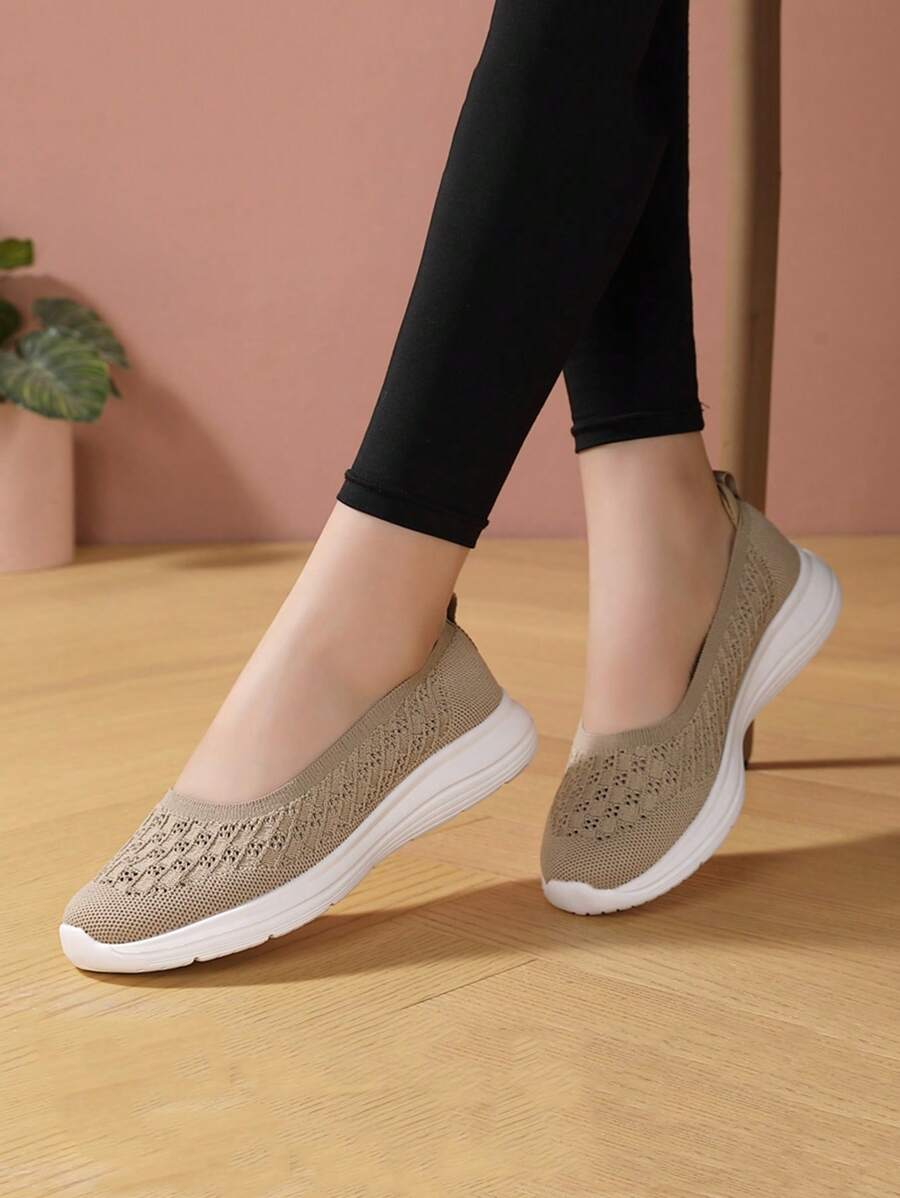 Ladies' Breathable Comfortable Middle-Aged Walking Shoes, Lightweight Non-Slip Casual Sports Sneakers