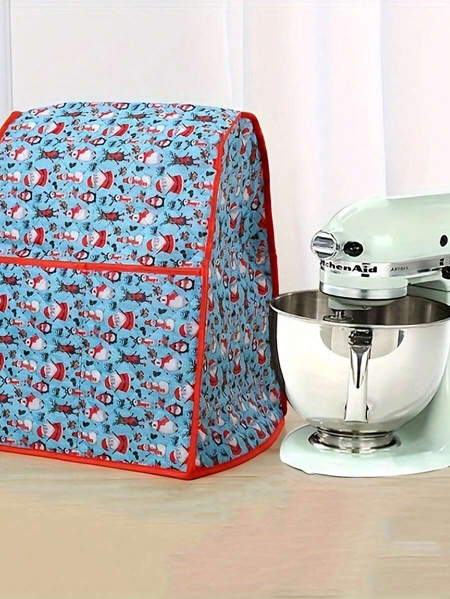 1pc Stand Mixer Capa à prova de poeira para Kitchenaid, Capa à prova de poeira para misturador de Natal com bolsa organizadora, Acessórios para misturador Kitchen Aid, Serve para todos os modelos de elevação de tigela com cabeça inclinada, Capas protetoras para eletrodomésticos de cozinha com padrão de Natal Boneco de neve Árvore de Natal