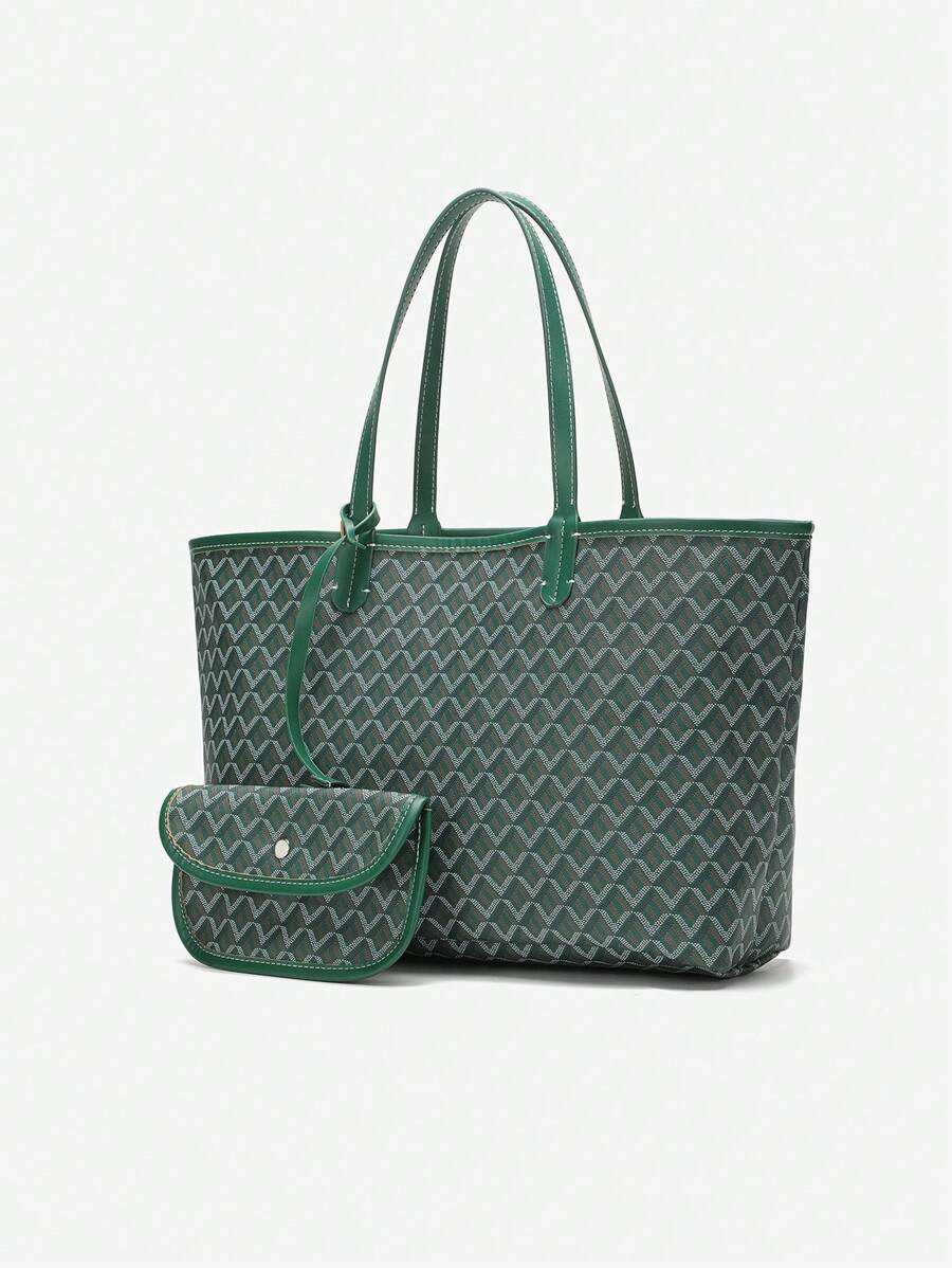 Bolso de hombro de moda para mujer, nuevo bolso de mano, bolso tipo tote minimalista y versátil con gran capacidad, bolso de compras ligero de PVC para estudiantes universitarias
