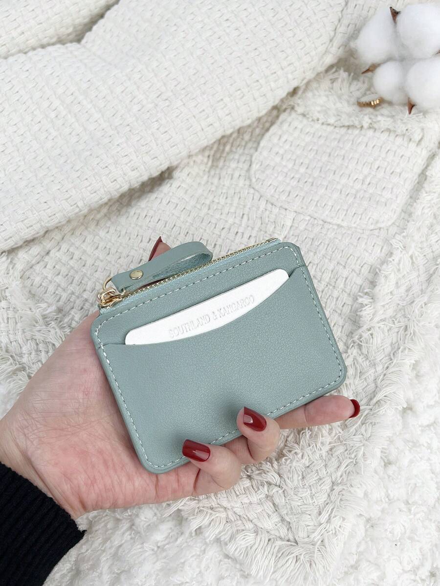 SOUTHLAND&KANGAROO Blue Fashionable Malist Coin Purse Lightweight Portable Card ID Card White-Collar Workers For Female For Holiday For Anniversary For Birthday Gift Gift Accessories Gift Card Holder Card Holder Wallet Business Card Holder Credit Card Holder Card Holder Women For Women Mini Wallet Card Wallet