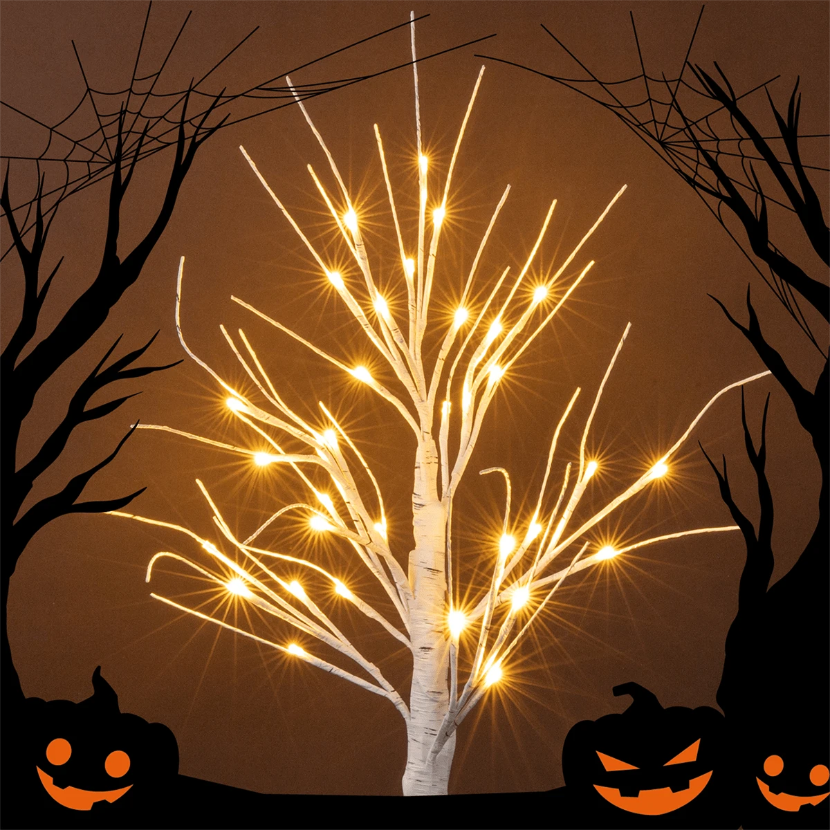 Christmas Decoration 2FT Tall Glowing Tree, Halloween Decoration, Indoor Tabletop Decoration, Suitable For Housewarming Gifts